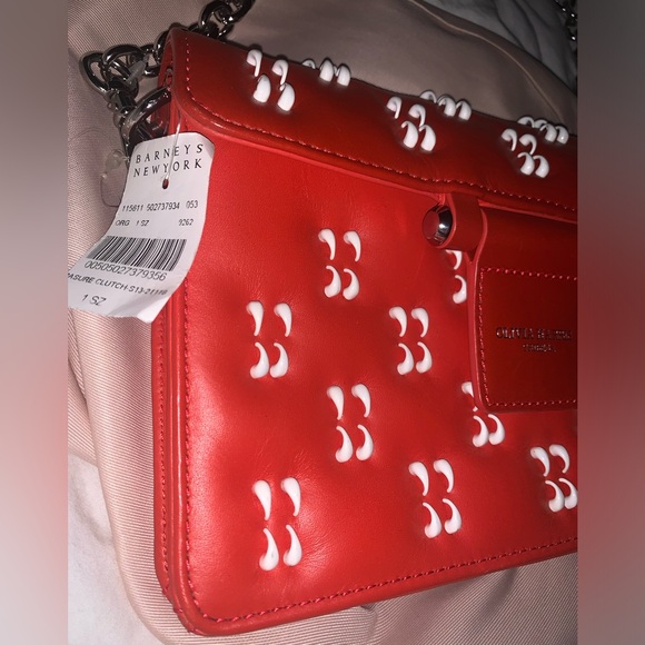 OLIVIA HARRIS Tribeca Red Hunger Erasure Handbag + Clutch - NWT+Ultra Rare! - Picture 4 of 6
